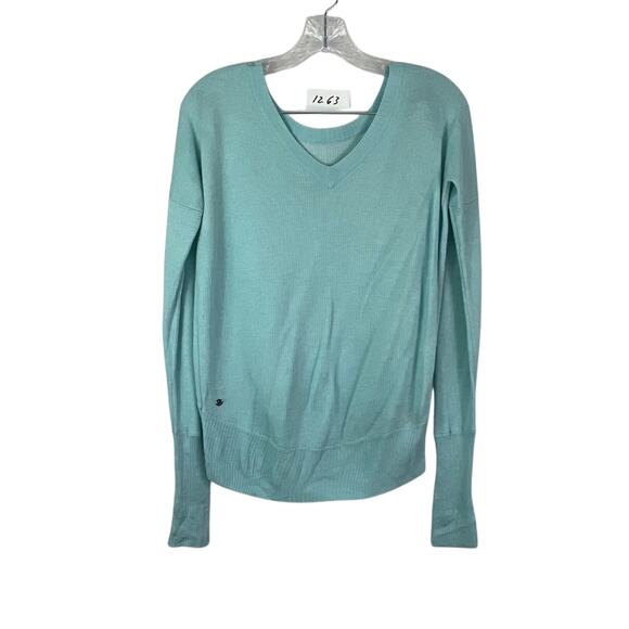 Lululemon Sweater Womens V-Neck Fitted Cuffs Drop Shoulder - Picture 1 of 11